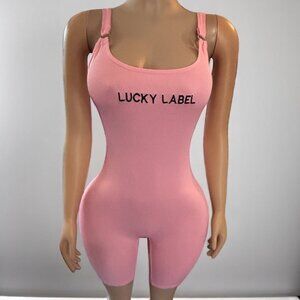 Sleeveless Pink Short Romper